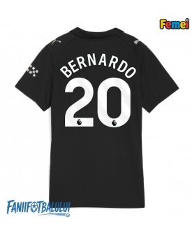 Manchester City Bernardo Silva #20 Tricou Fotbal Replică 2025-26 Femei Deplasare